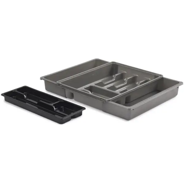 WHI0143 Whitefurze Silver Adjustable Drawer Organiser