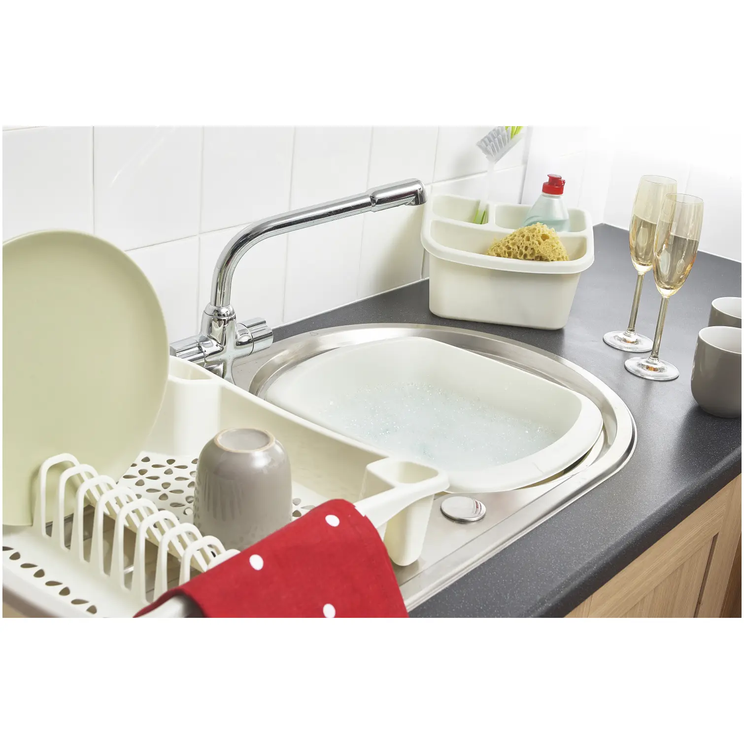 Whitefurze Cream Rectangular Bowl 37x31x13cm