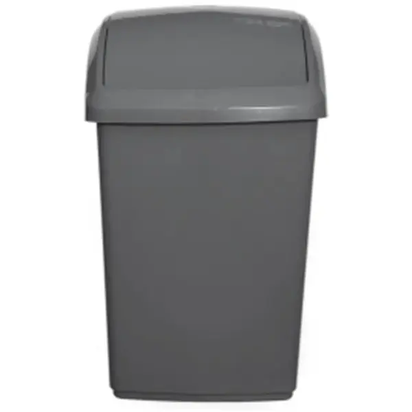 WHI0231 Whitefurze Silver Swing Bin 10Ltr 30x23x19cm