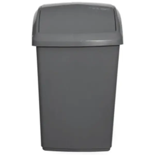 Whitefurze Silver Swing Bin 30Ltr 40x30x26cm