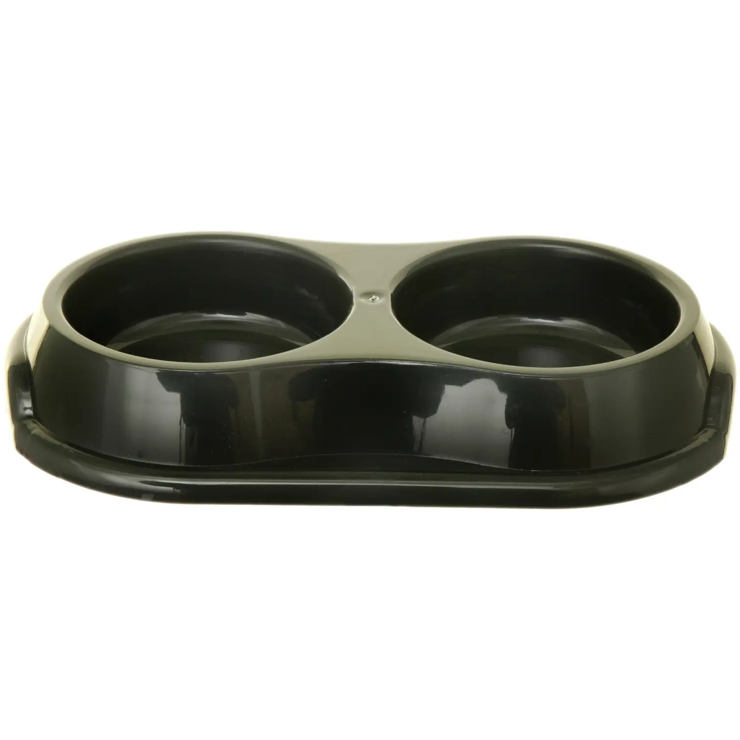Whitefurze Plastic Double Pet Bowl 27cm