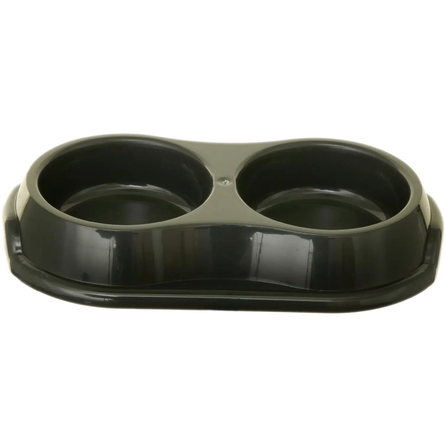 Whitefurze Plastic Double Pet Bowl 32cm