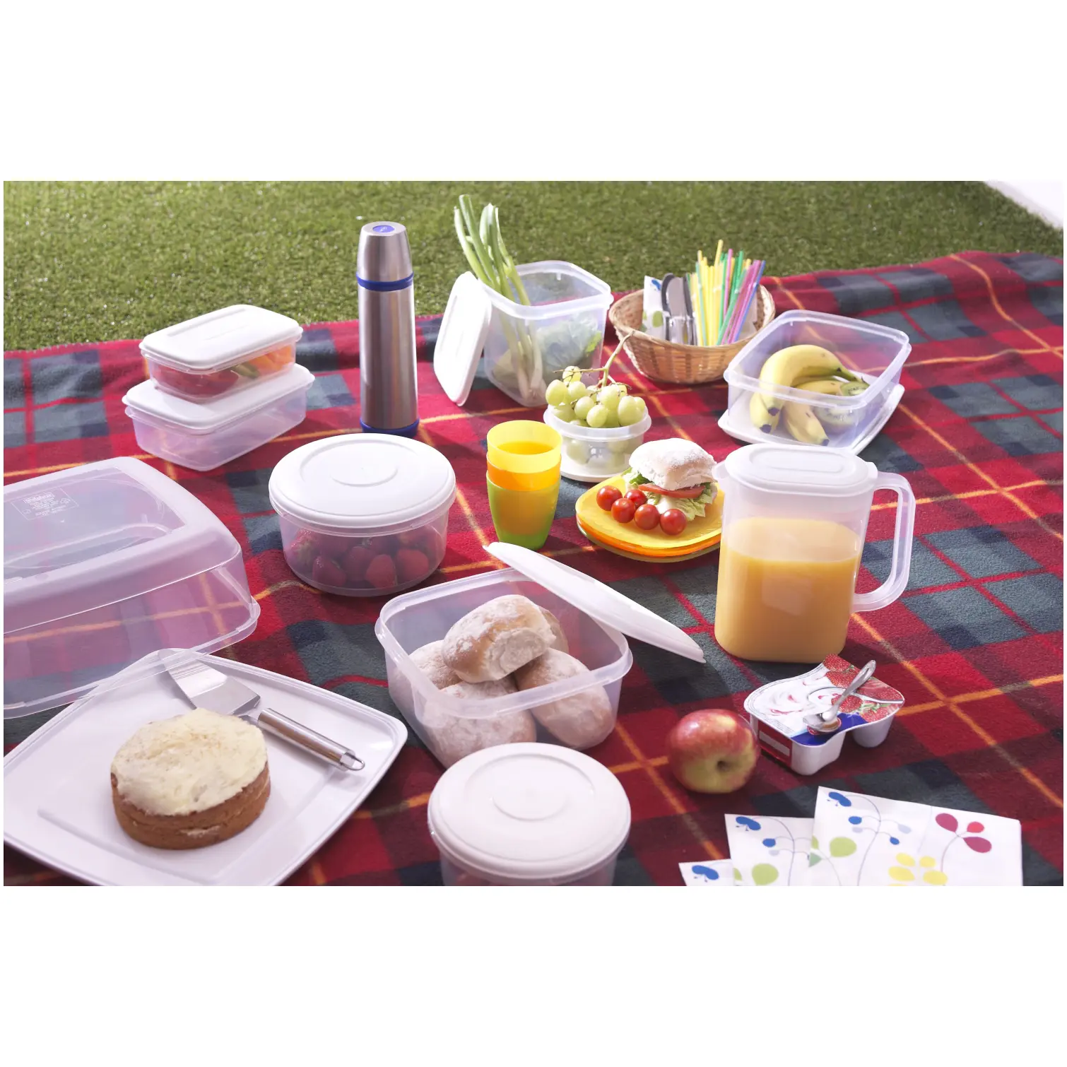 Whitefurze Round Food Storage Box 2Ltr 19x10cm
