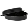 WMP0071_2 Wham Enamel Oval Covered Roaster Black 33.3cm x 24cm x 12cm