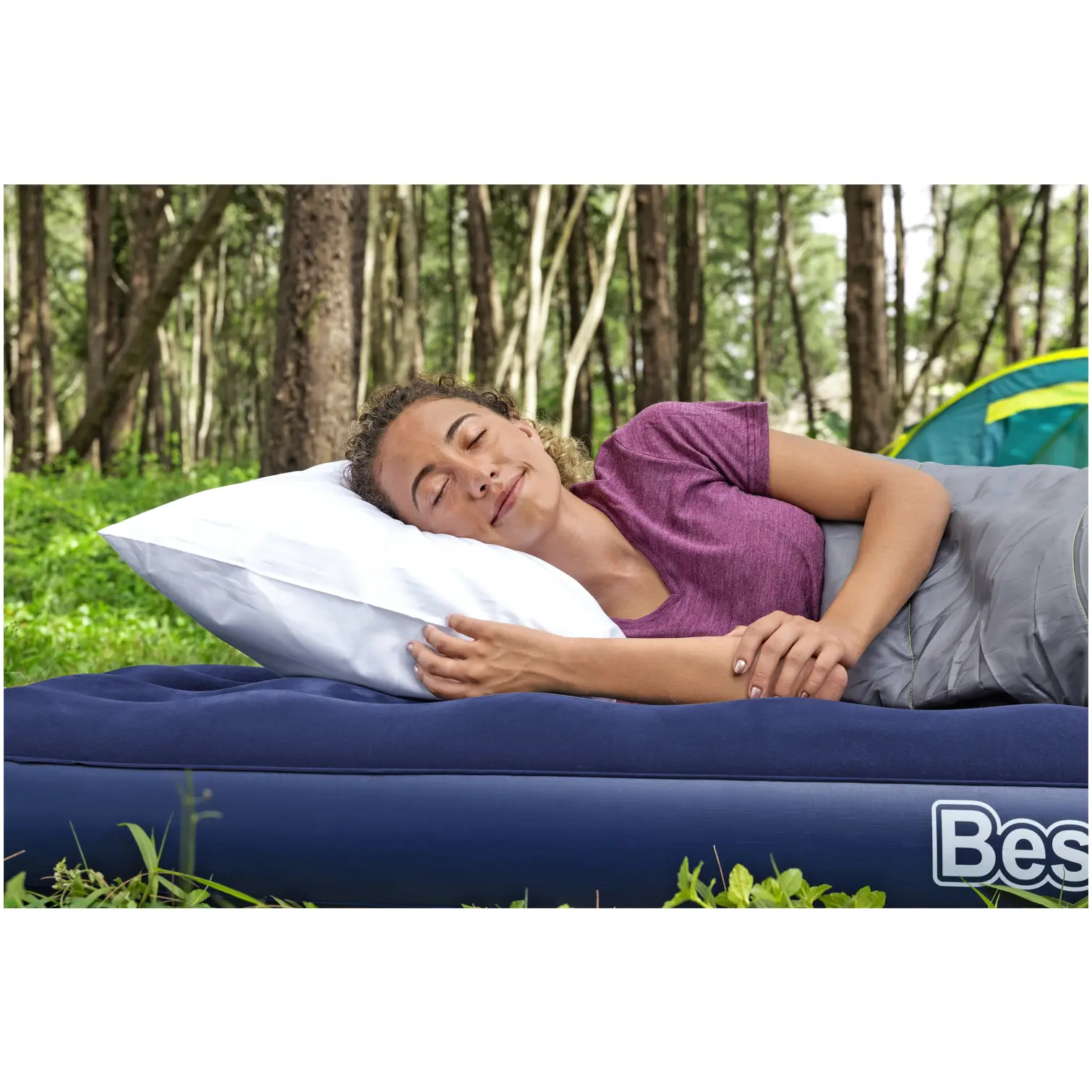 Bestway Flocked Single Airbed 185 x 76 x 22cm