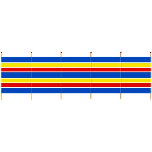 WON0092 Bestway 6 Pole Traditional Windbreak