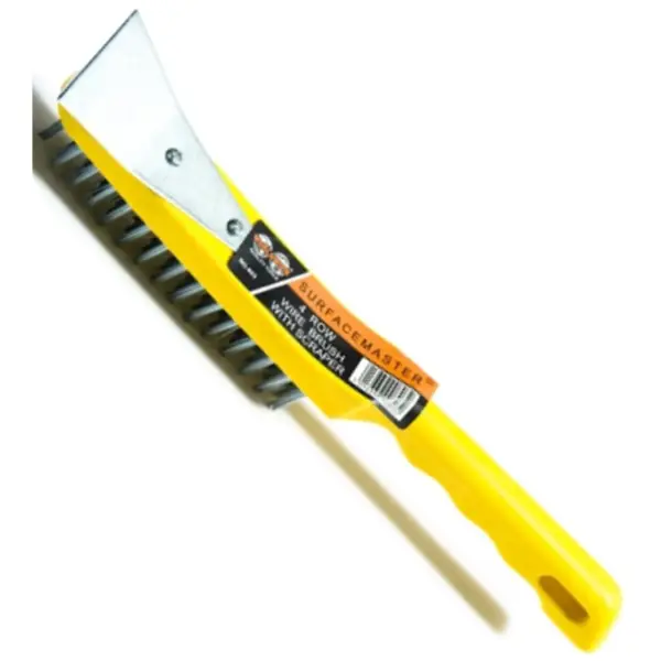 Worldwide 4 Row Wire Brush W/Scraper