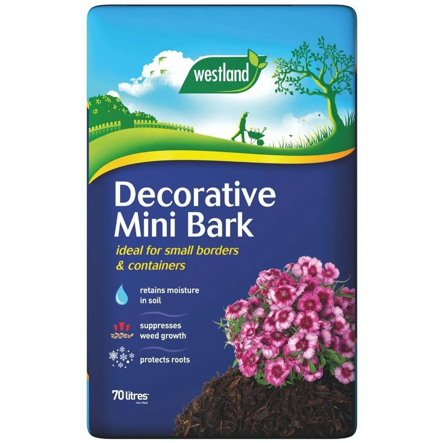 WTD0009 Westland Decorative Mini Bark Chips 70 Litres