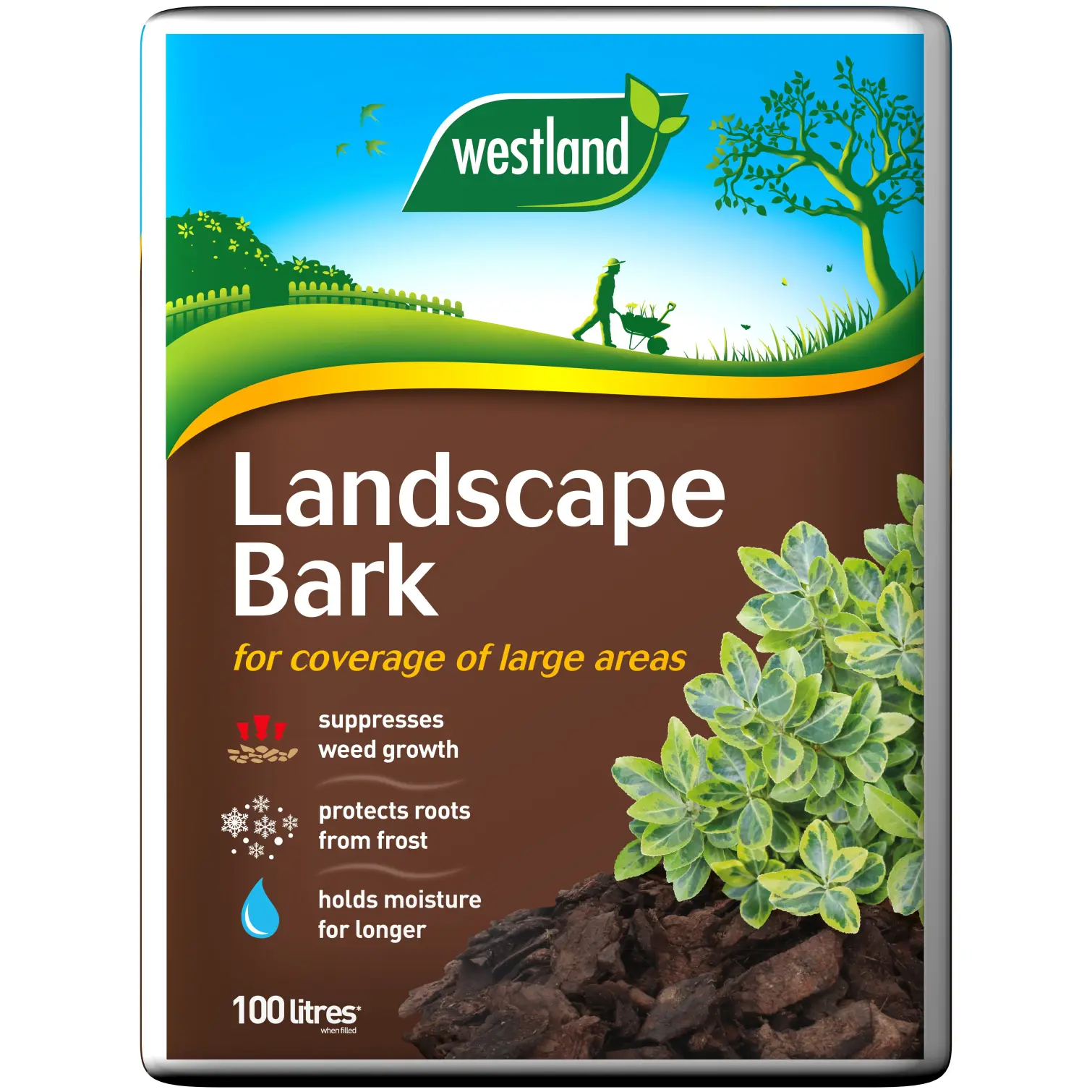 WTD0010 Westland Landscape Bark Chips 100 Litres