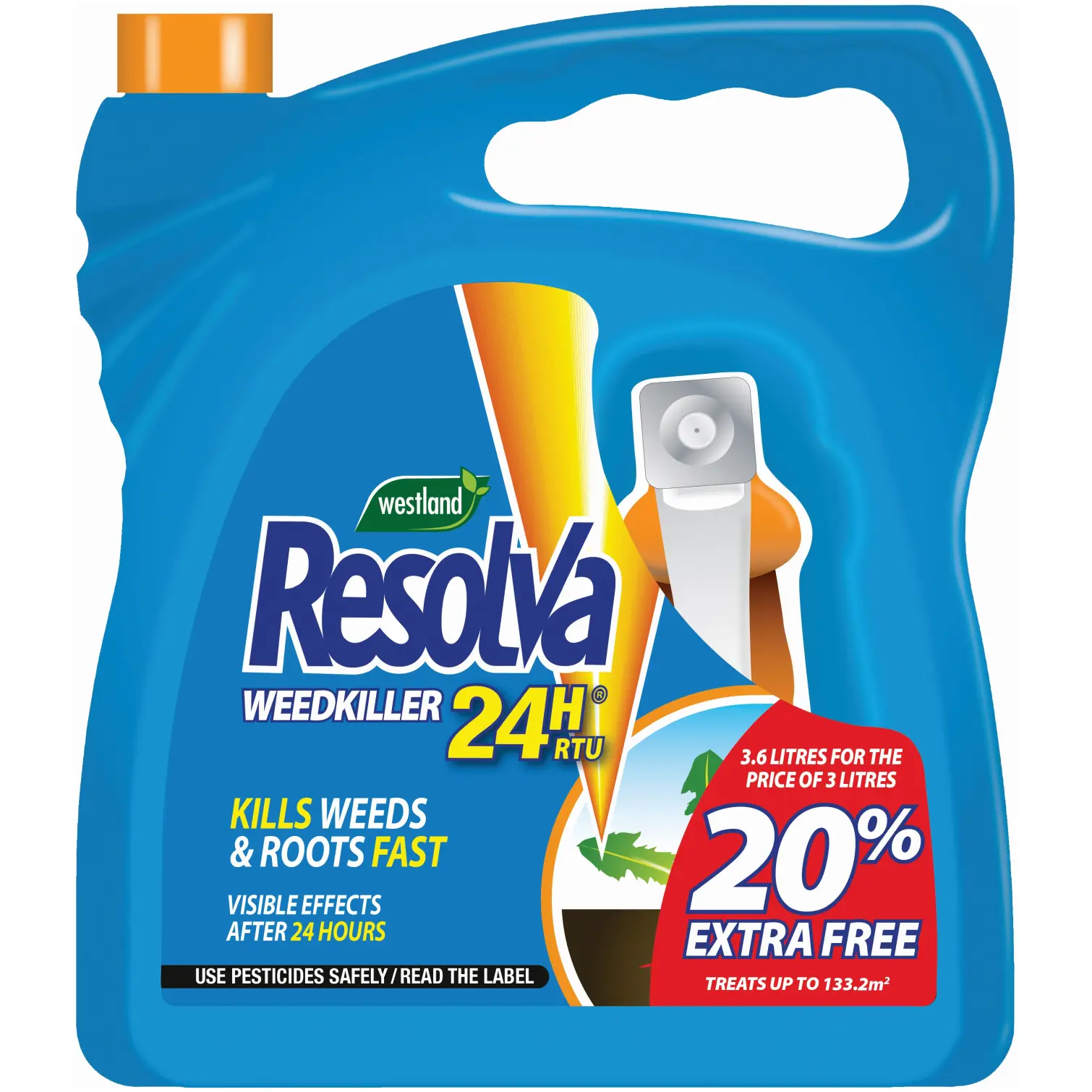 Resolva 24hr Weedkiller 3.6ltr 3ltr+20% Extra Free