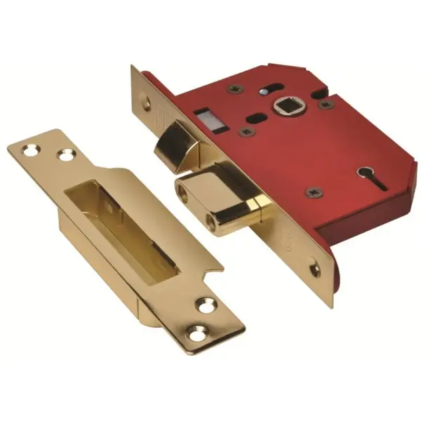 65mm 5 Lever Sash Lock Brass