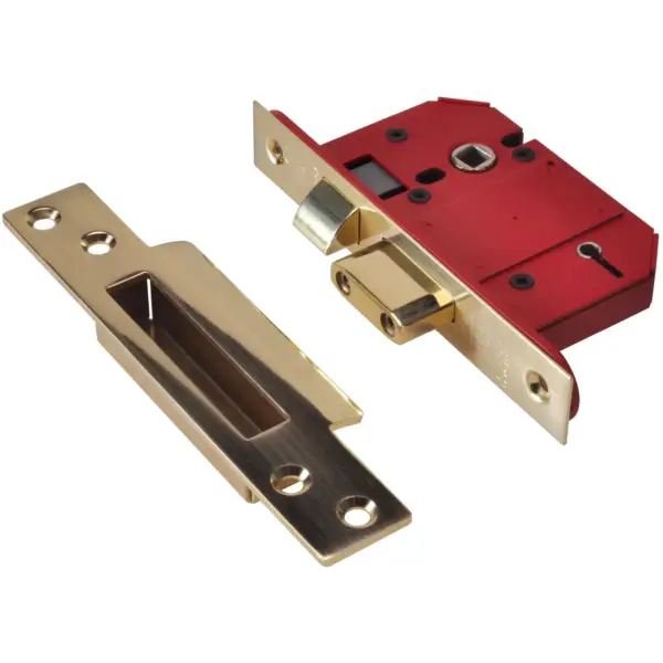 Union 5 Lever Sash Lock Brass 75mm