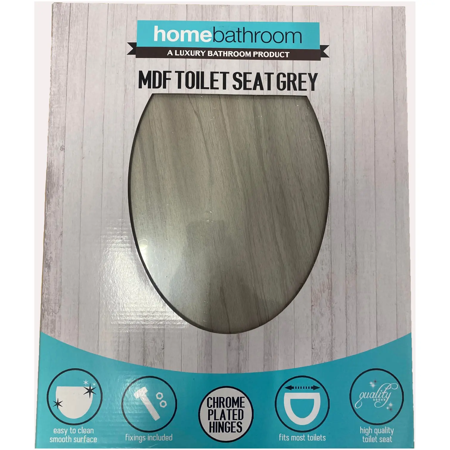 ZHS0015_1 homebathroom Grey MDF Toilet Seat