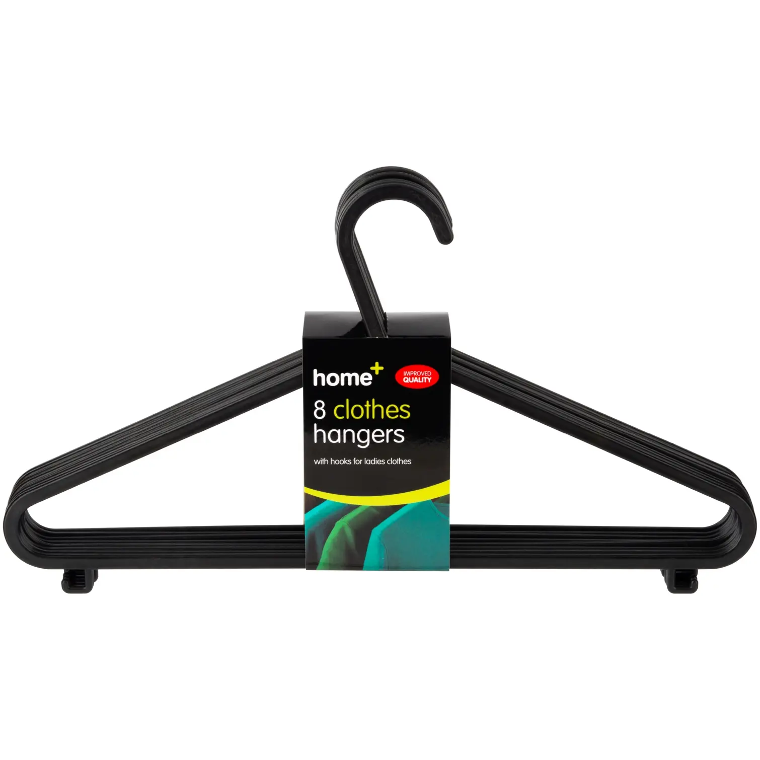 Home+ Plastic Clothes Hangers 8 Pack