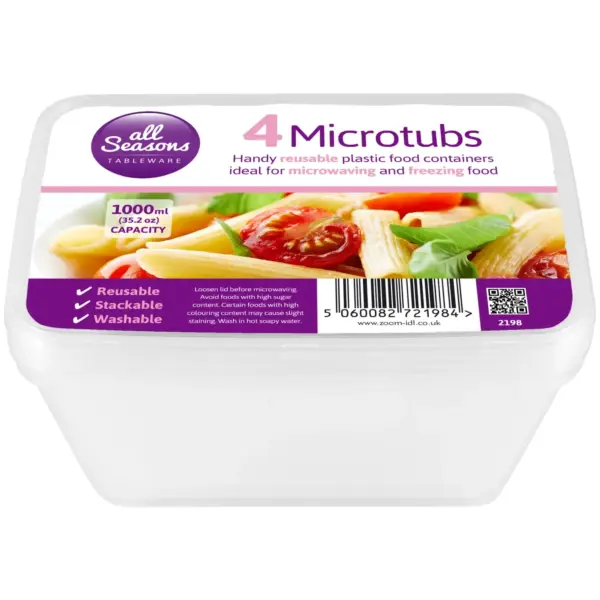 All Seasons Microtubs 1000ml 4 pack
