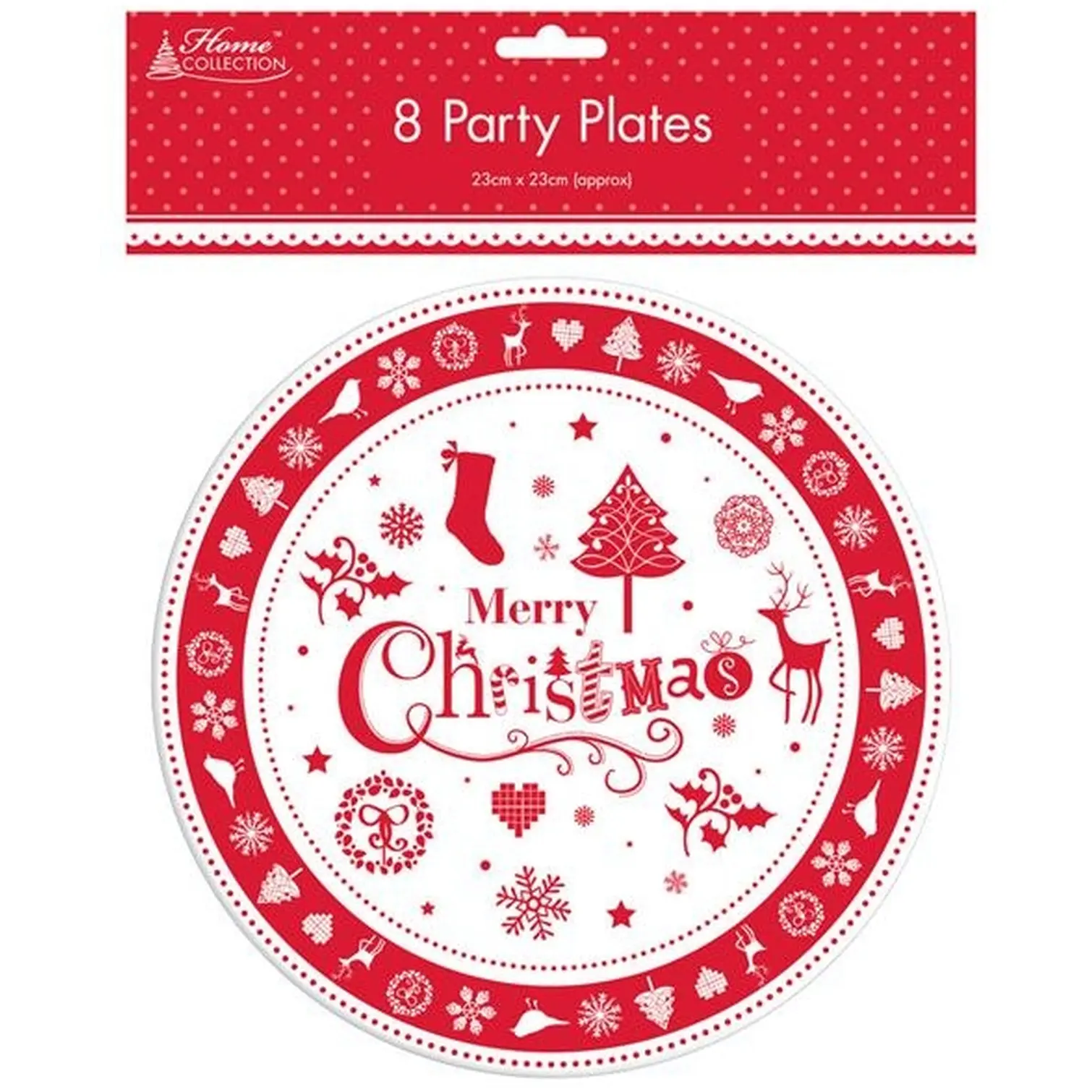 Anker 9" Merry Christmas Party Plates pk8