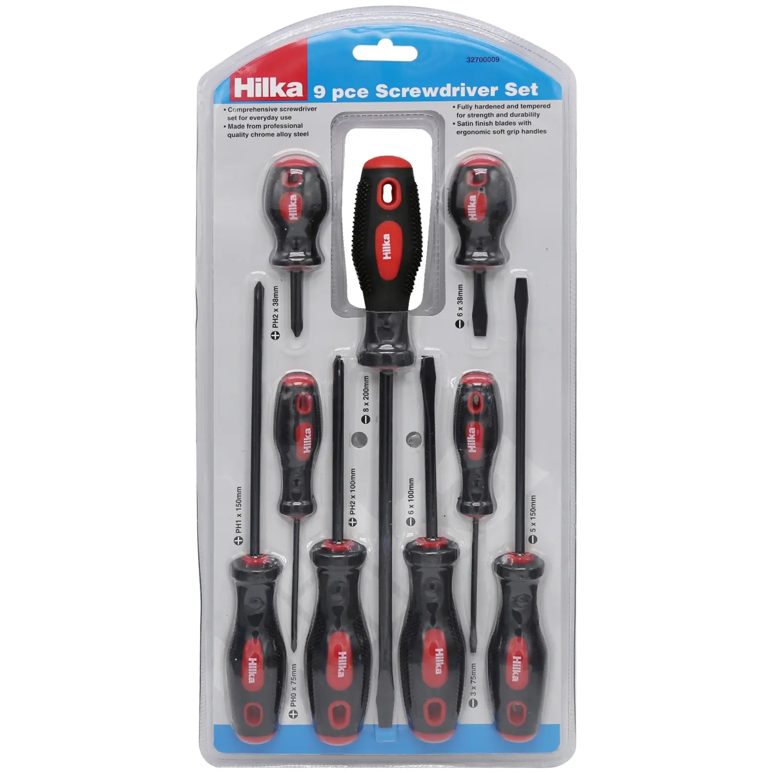 Hilka 9 Pce Screwdriver Set