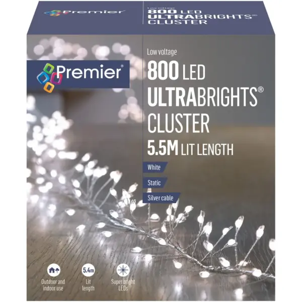 Premier 800 LED UltraBrights Cluster White