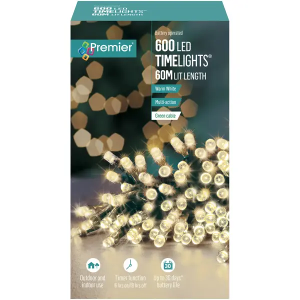 Premier 600 LED Outdoor Timelights Warm White