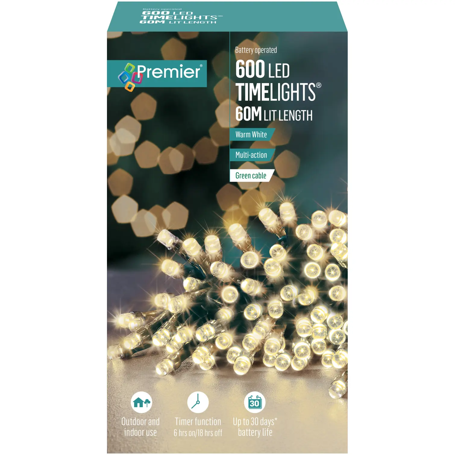 Premier 600 LED Outdoor Timelights Warm White