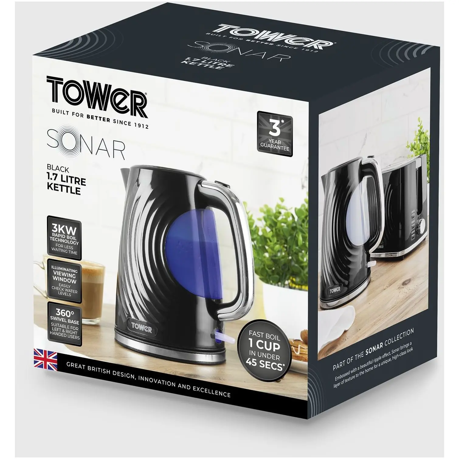 Tower Illuminated Kettle 1.7 Litre Capacity