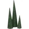 Green Glitter Tree Set of 3