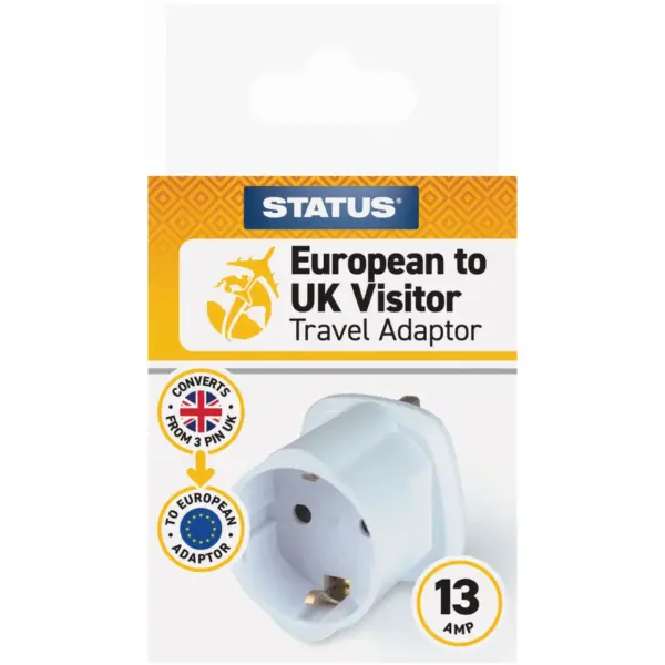 Status European To UK Travel Adaptor