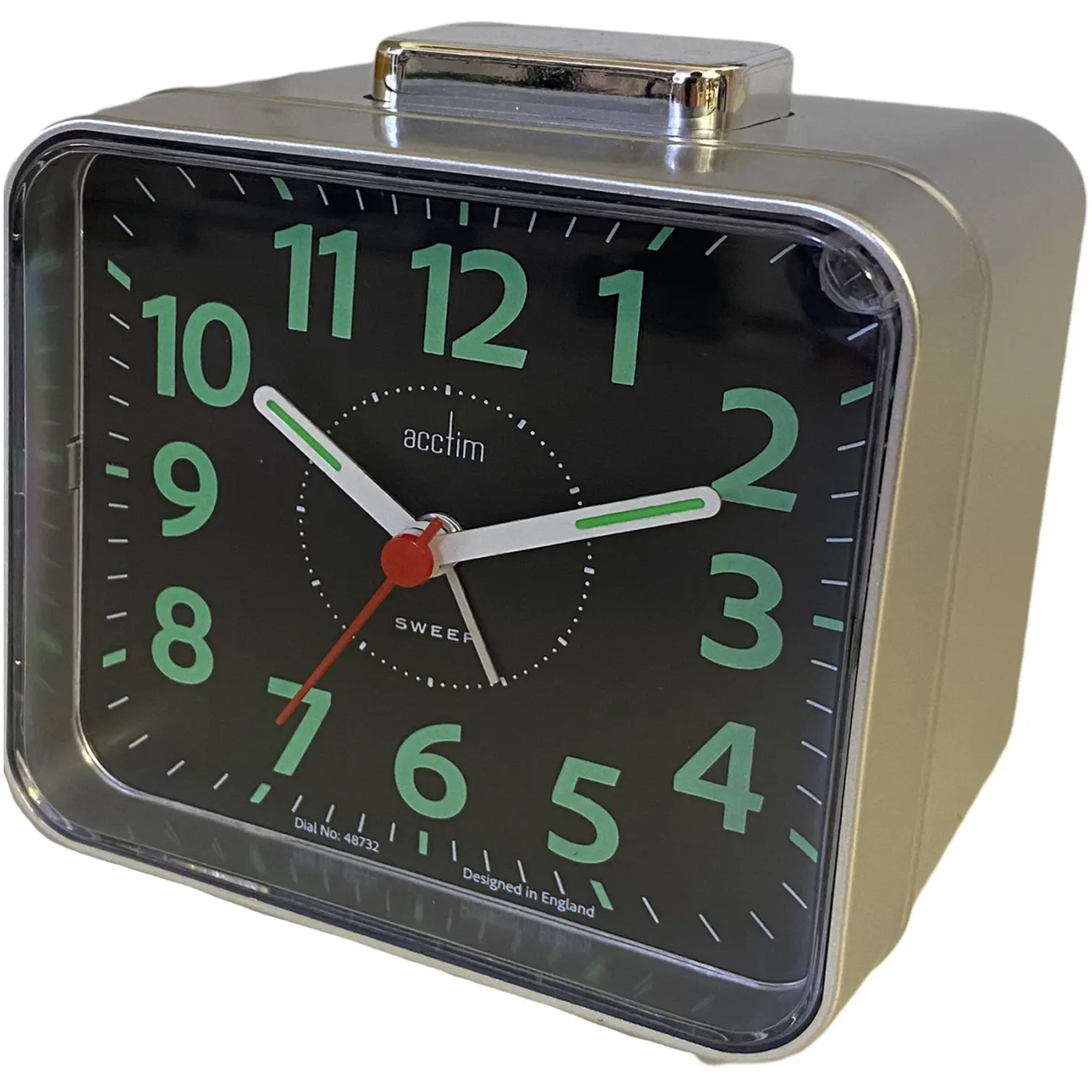 ACC0126_1 Acctim Parker Sweep Bell Alarm Silver