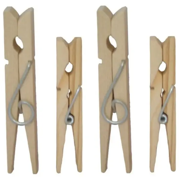BTR0012 SHM Extra Strong Gale Force Jumbo Wooden Spring Peg Pack of 24