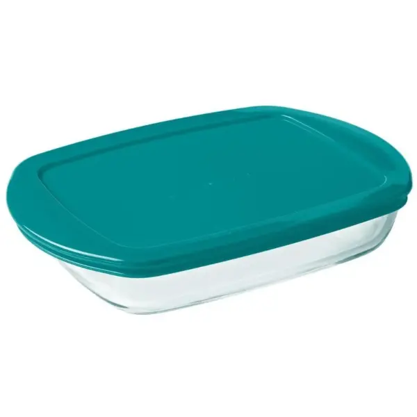 COR0112 Pyrex Cook & Store Rectangular Dish & Lid 1.2L 23x15x7cm