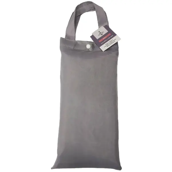 Highlands Homeware Grey Polyester Shower Curtain 178cm x 183cm