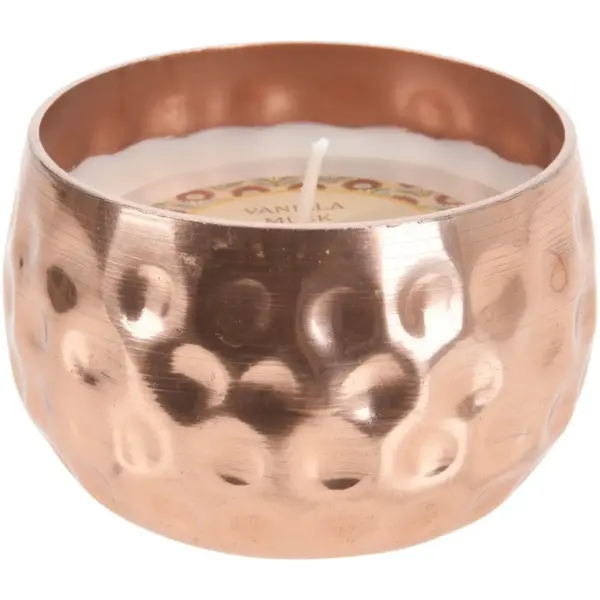 KPN0616 Candle in Tin Pot 7.4 x 4.9cm
