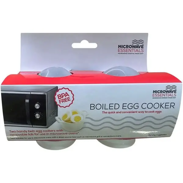 Microwave Essentials Microwave Boiled Egg Cooker 2 Pack
