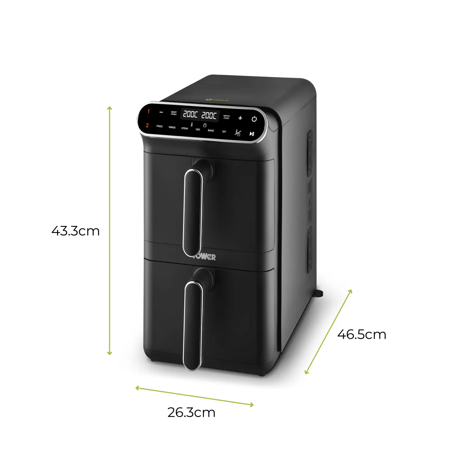 RKW0029_5 Tower Vortx Double Stack Air Fryer 11 Litre Capacity
