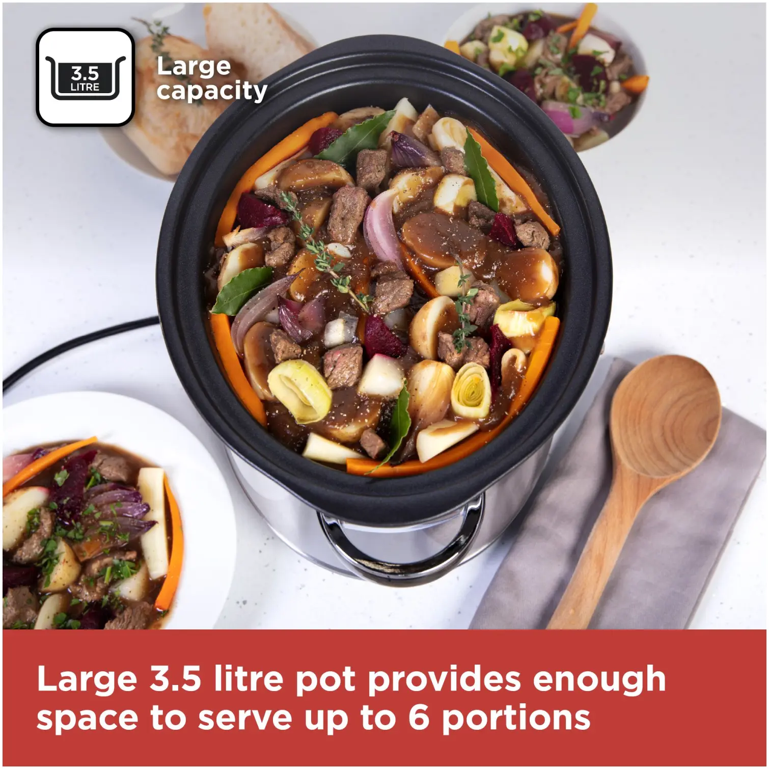 Black+Decker Digital Slow Cooker 3.5 Litres