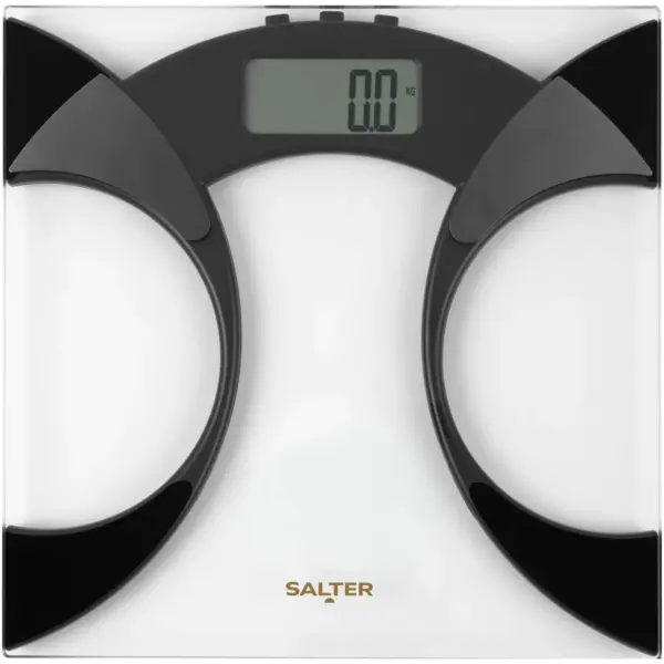 Salter Glass Analyser Bathroom Scale Black
