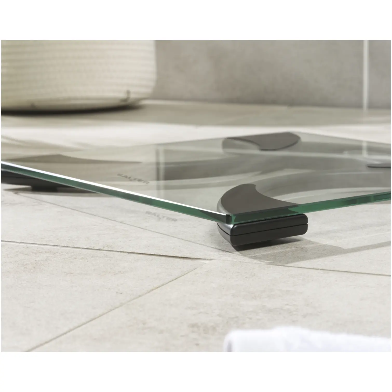 Salter Glass Analyser Bathroom Scale Black