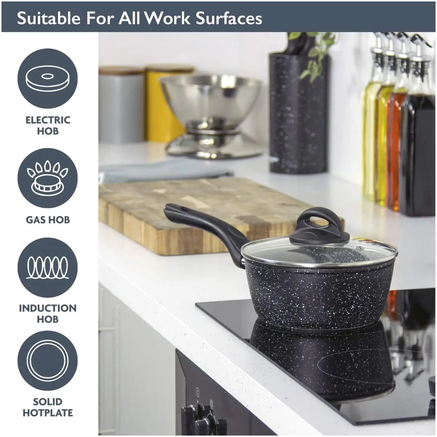 BKR0072_3 Blackmoor 20cm Sauce Pan & Lid