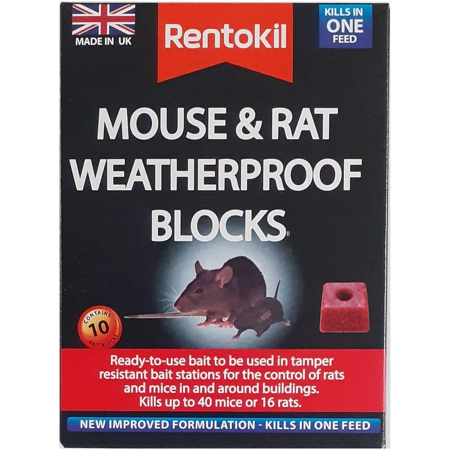REN0163 Rentokil Mouse & Rat Killer Blocks(10)