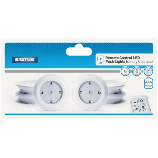 Status Remote Control Push on Lights pk6