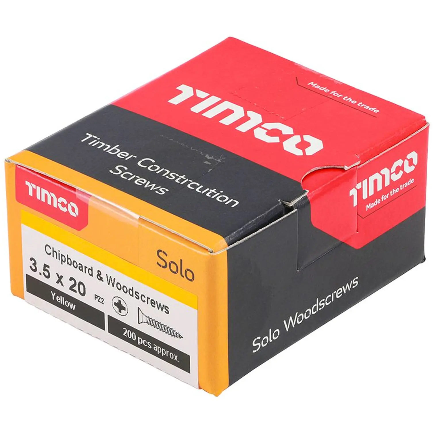 Timco Woodscrew Pozi Drive Head YZP 5 x 45mm Box of 200