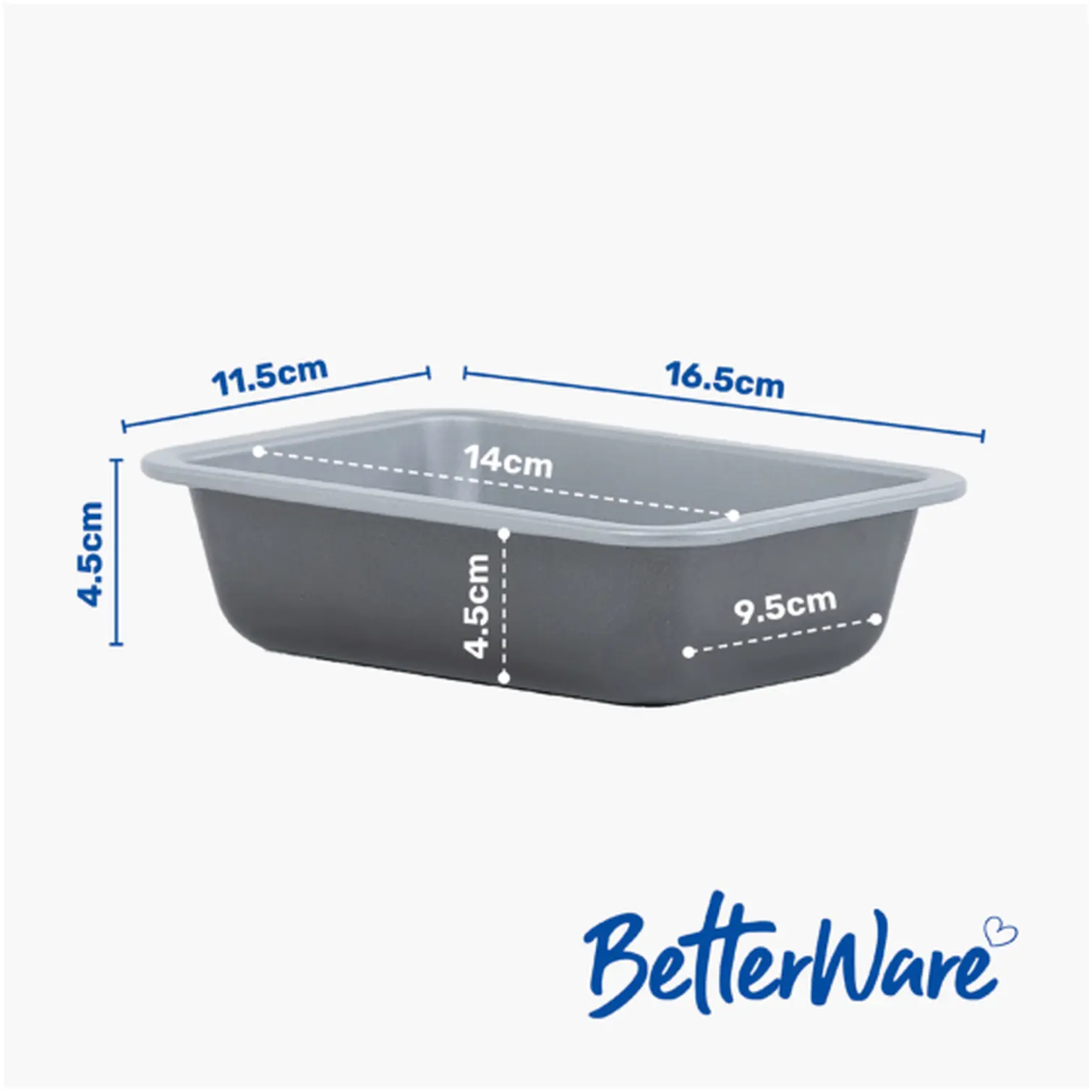 WMP0046_2 Betterware Rectangular Deep Dishes 16.5cm for Air Fryer 2 Pack