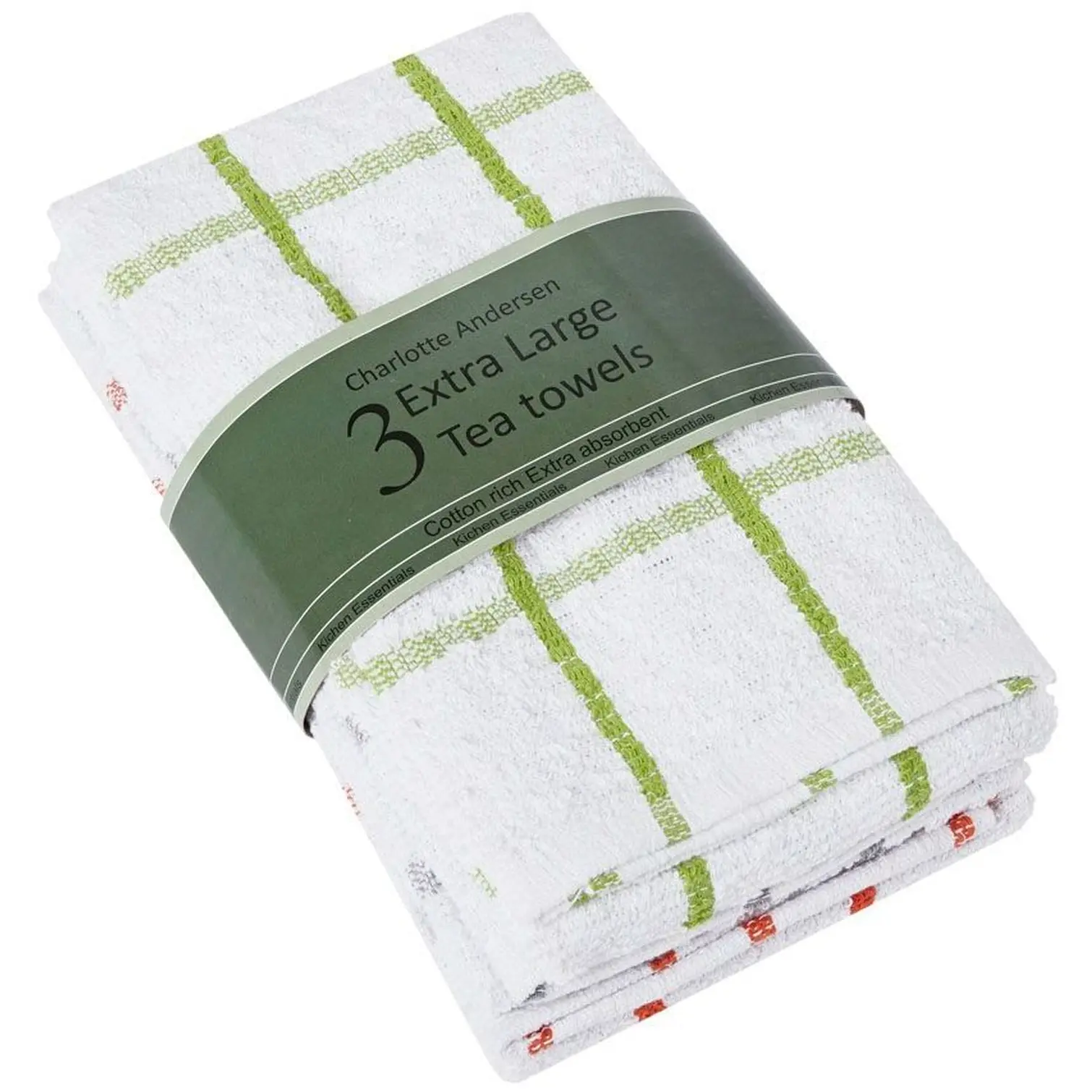 AND7500 Charlotte Anderson Extra Large Tea Towels Assorted 3 Pack
