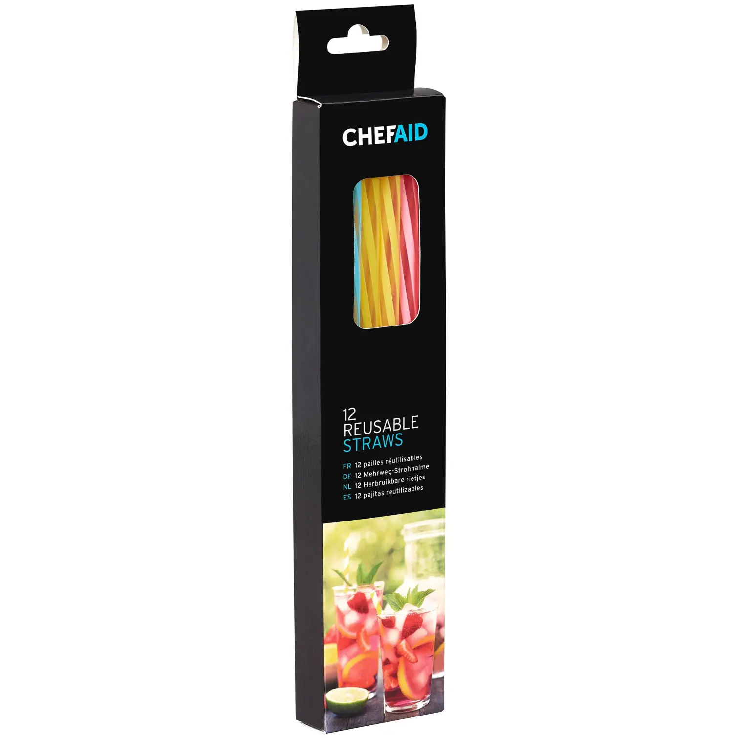 Chef Aid Reusable Straws Pack of 12
