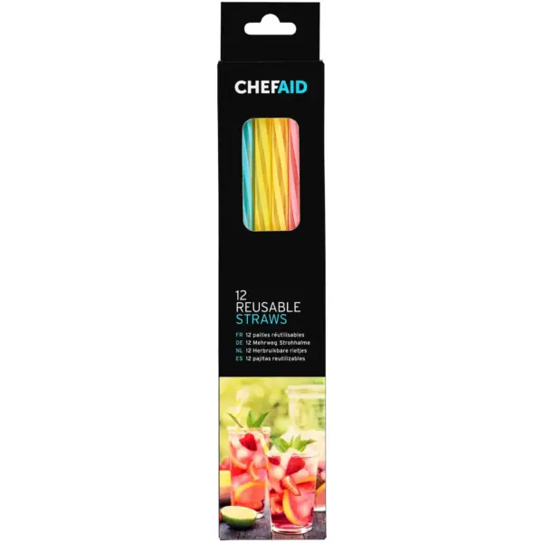 Chef Aid Reusable Straws Pack of 12
