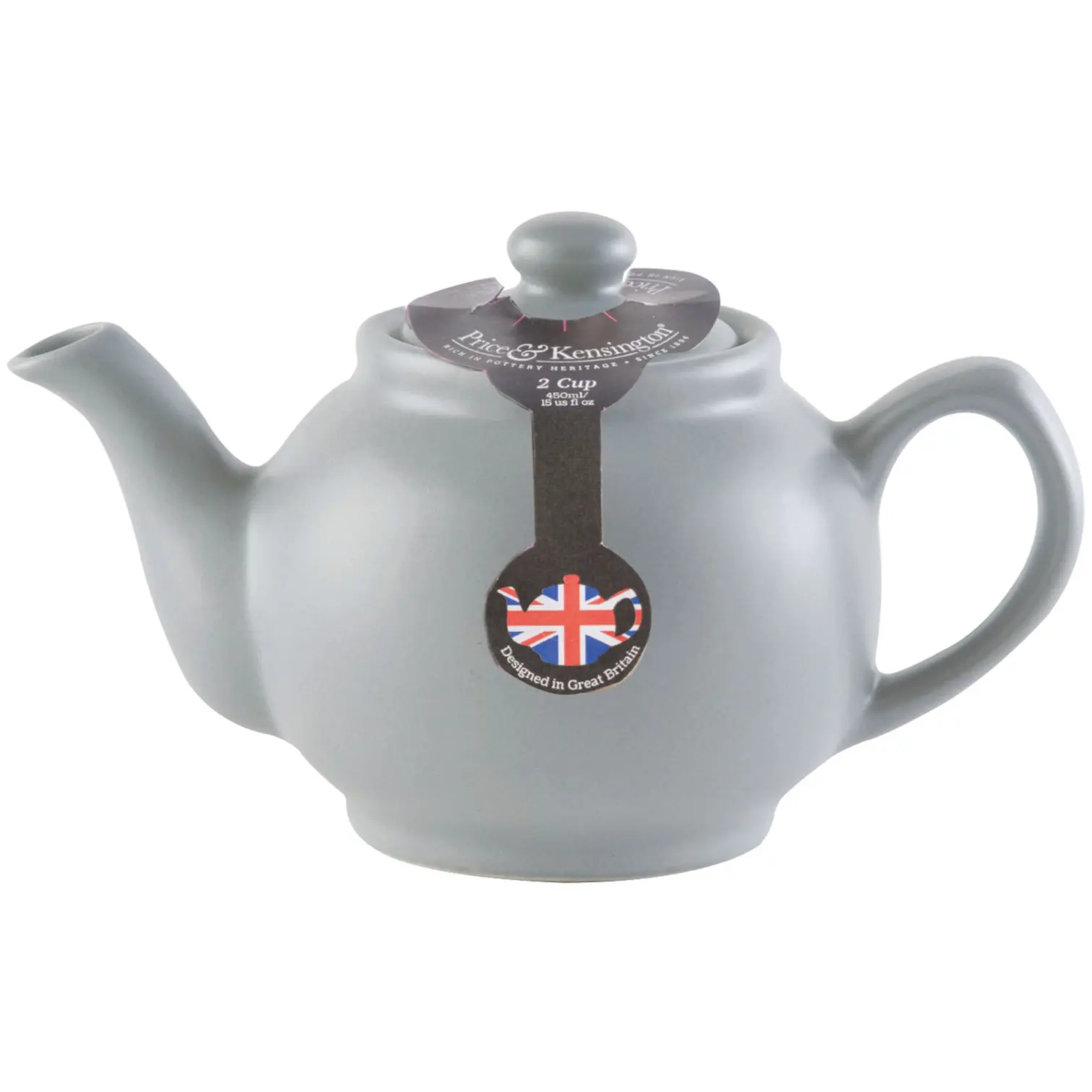 Price & Kensington Matt Grey 2 Cup Teapot