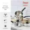 Swan Townhouse Stainless Steel Saucepan Set 3 Piece