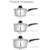 Swan Townhouse Stainless Steel Saucepan Set 3 Piece