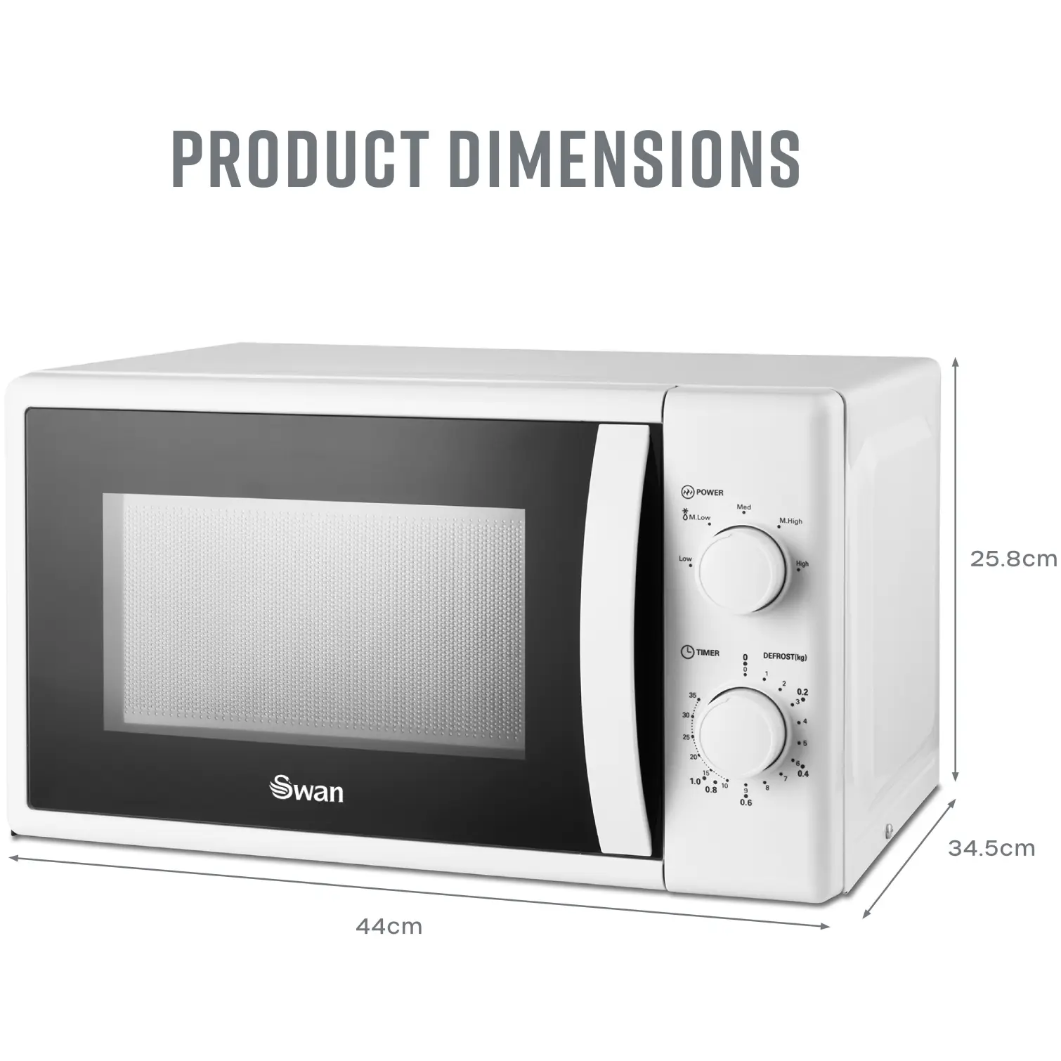Swan Microwave 700w 20 Litre Capacity White