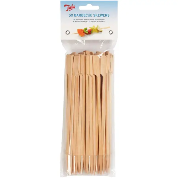 TLA0005 Tala Barbecue Skewers Wooden 18cm Pack 50